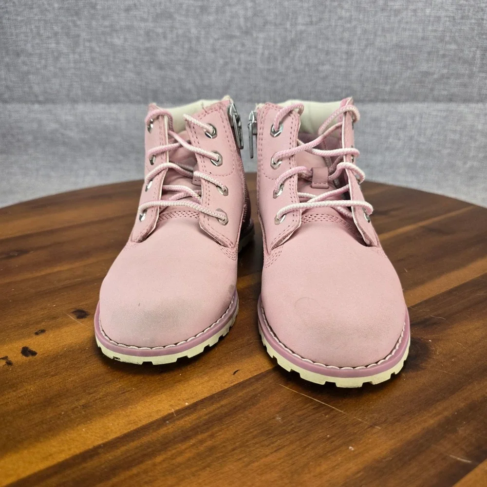 Timberland Toddler Pink Nubuck 6 Inch Side Zip Waterproof Boots TB1A27EGV20 Sz10